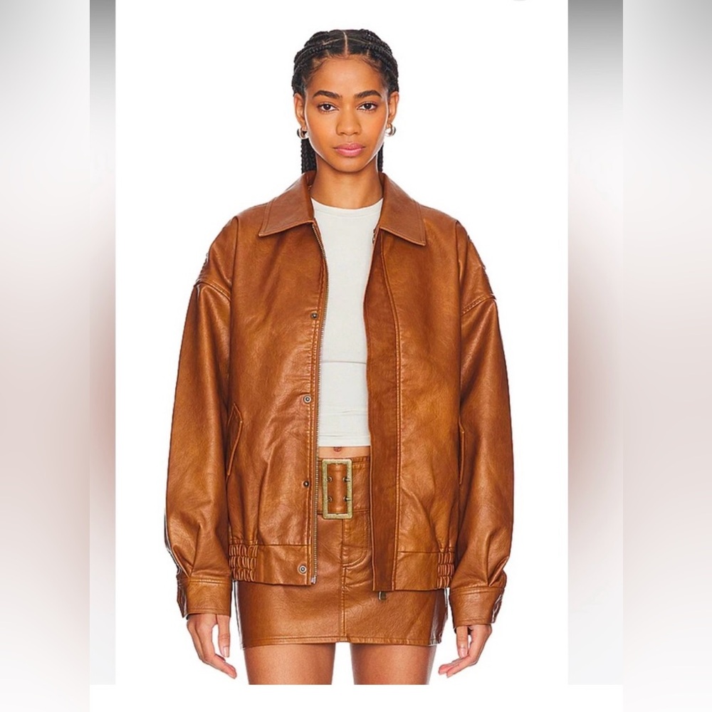 Lioness Kenny Bomber Tan. New with tags Size Medium.